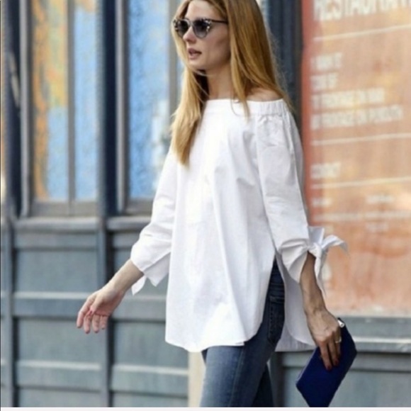 Free People Tops - Free People Show Me Some Shoulder White Tie Top S